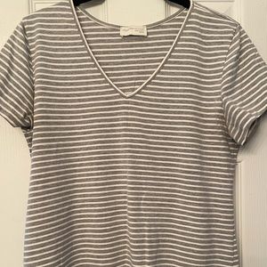 Elegantees ethically made striped shirt size small